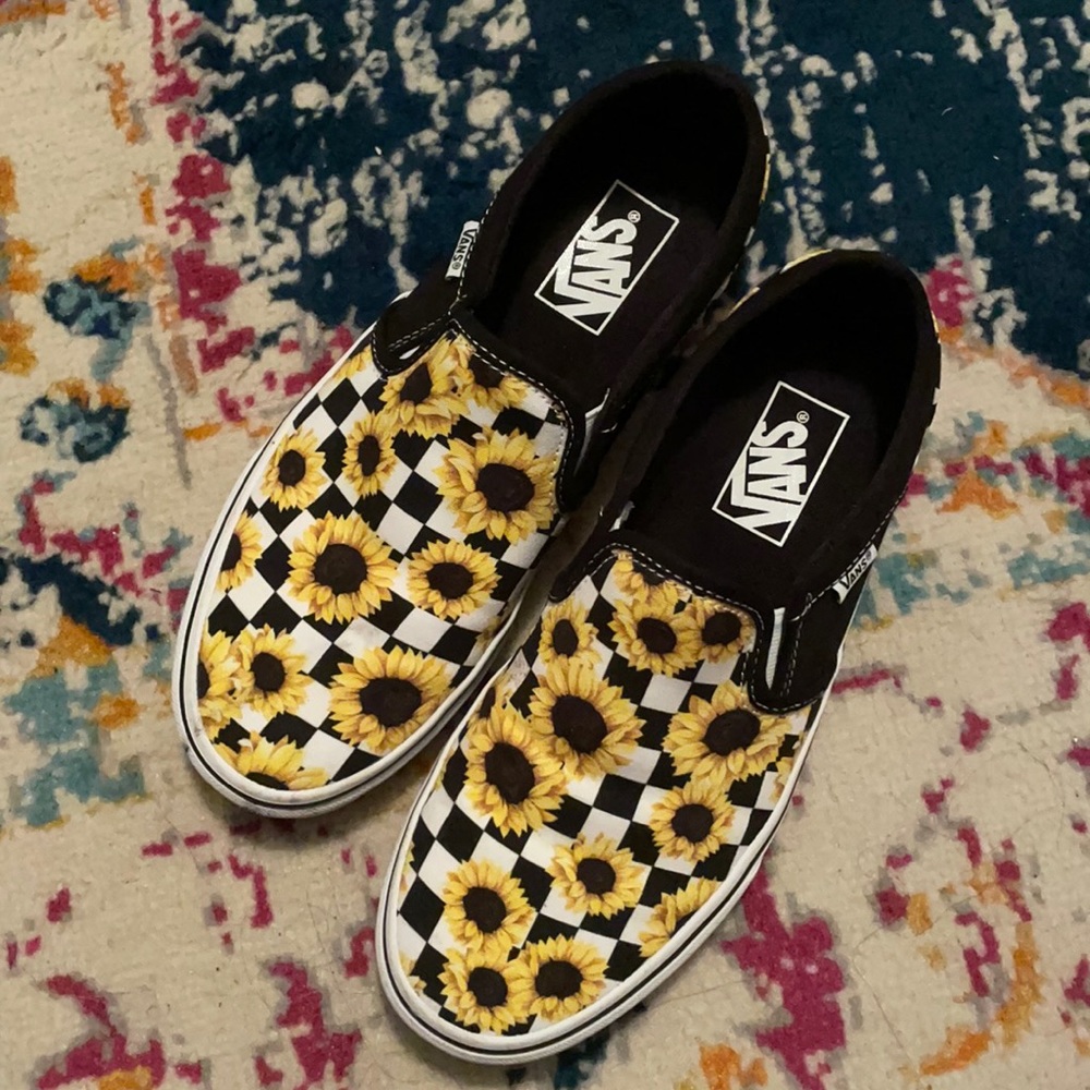 Sunflower Slip on Vans